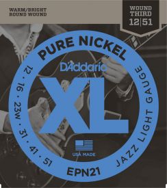 D'Addario EPN21 Pure Nickel Jazz Light
