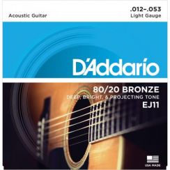 D'Addario EJ11 snaren 80/20 Bronze Light - snaren voor de akoestische westerngitaar (12-53)