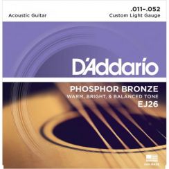 D'Addario EJ26 Custom Light 011 Phosphor Bronze Akoestische western gitaarsnaren (11-52)