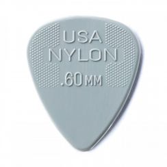 Dunlop Nylon Plectrum 0.60mm - Licht Grijs per stuk - Dunlop Guitar Pick Light Grey Grip oud