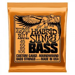 Ernie Ball 2833 Hybrid Slinky Bass snarenset voor basgitaar (45-105) Longscale