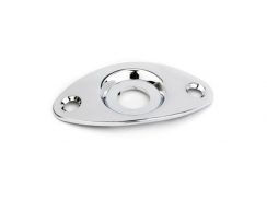 Fender Jack Plate Football Shaped Chroom 0050100049 I Fender Genuine Replacement Part recessed football shaped jack plate
