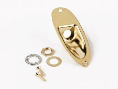 Jack Plate Gold Fender USA Stratocaster  0991940200 | Fender Genuine Replacement Part Stratocaster recessed jack ferrule plate