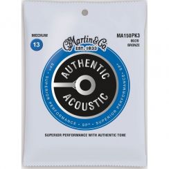Martin MA150PK3 Authentic Acoustic 013-56 - 80/20 Bronze Medium snaren voor Akoestische Gitaar (3 setjes)