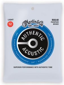 Martin MA540 Authentic Acoustic 012-54 - Phosphor Bronze Light snaren voor de akoestische gitaar