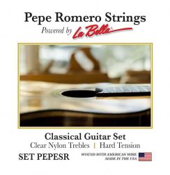 Pepe Romero Clear Nylon Set PEPESR Hard Tension - Pepe Romero La Bella snaren voor de klassieke gitaar
