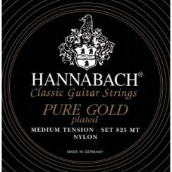Hannabach Pure Gold 825 MT - Pure Gold Plated Medium Tension klassieke gitaarsnaren